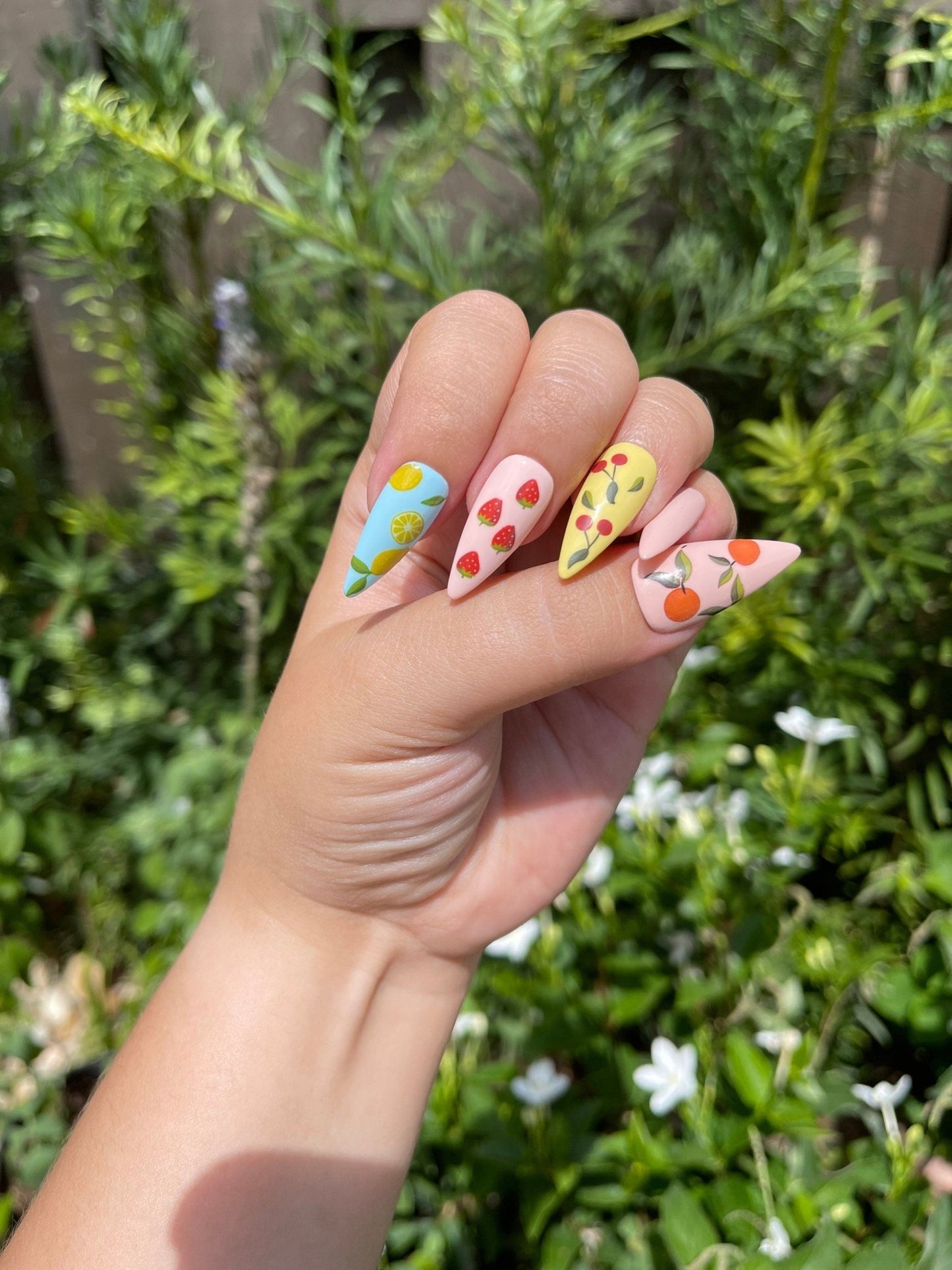 Summer Fruits Press on Nails - Enchanted Forest Designs - product_type#